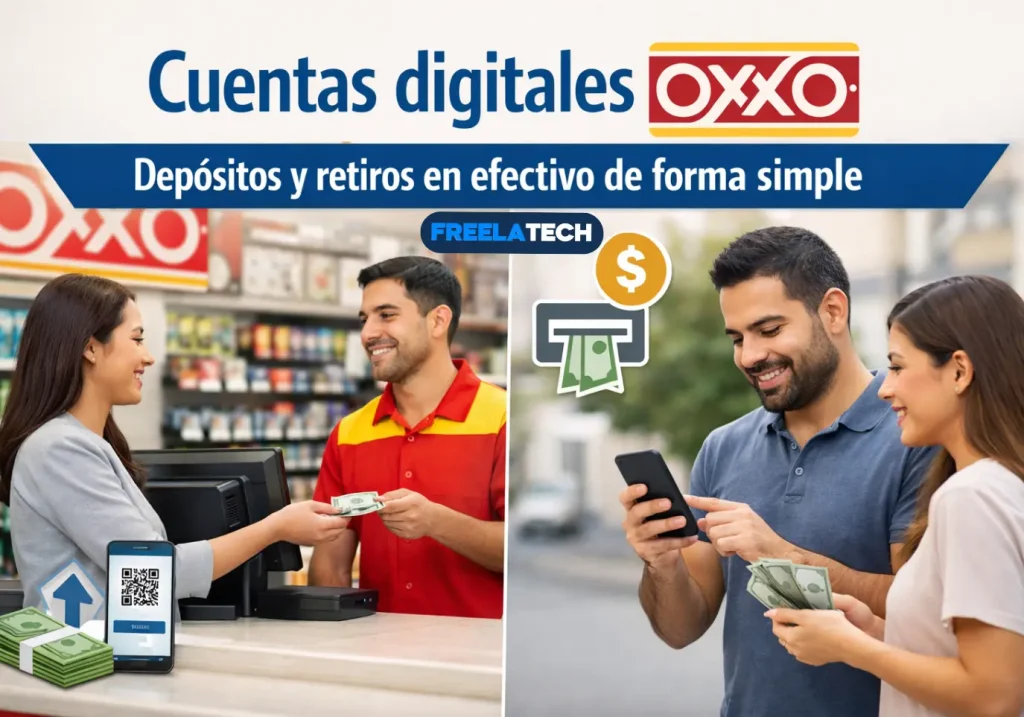 Cuentas digitales OXXO: depósitos y retiros - Freela Tech