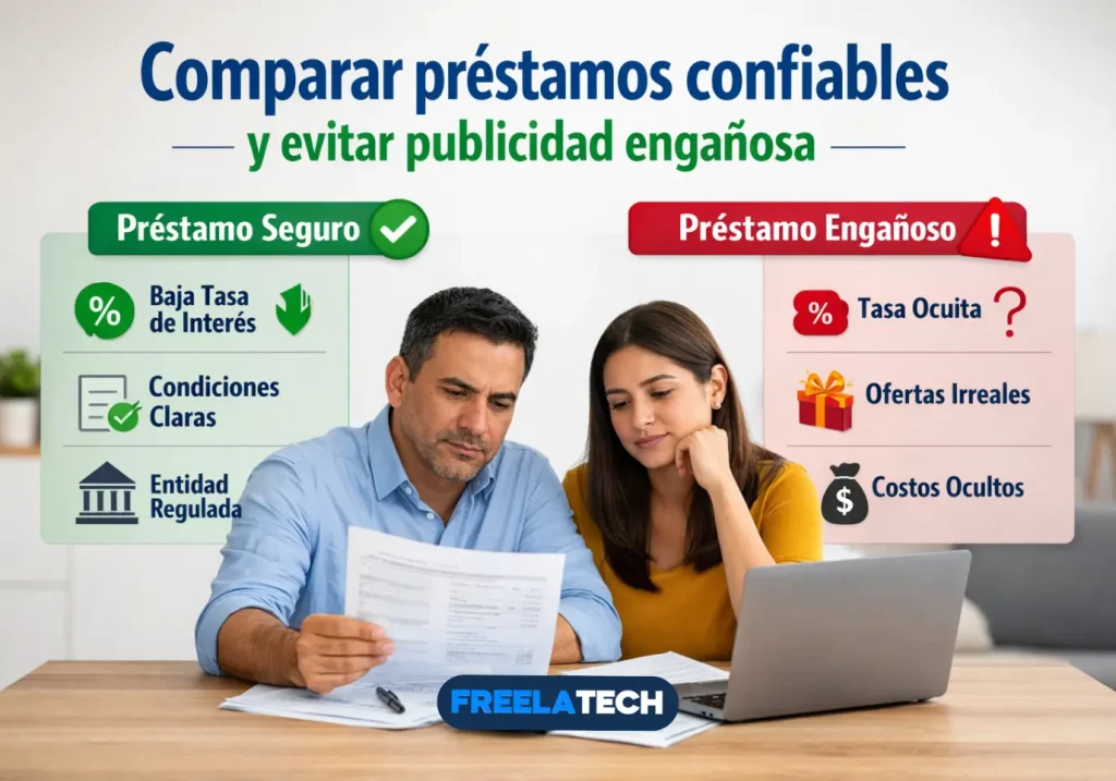 Comparar préstamos confiables y evitar publicidad engañosa - Freela Tech