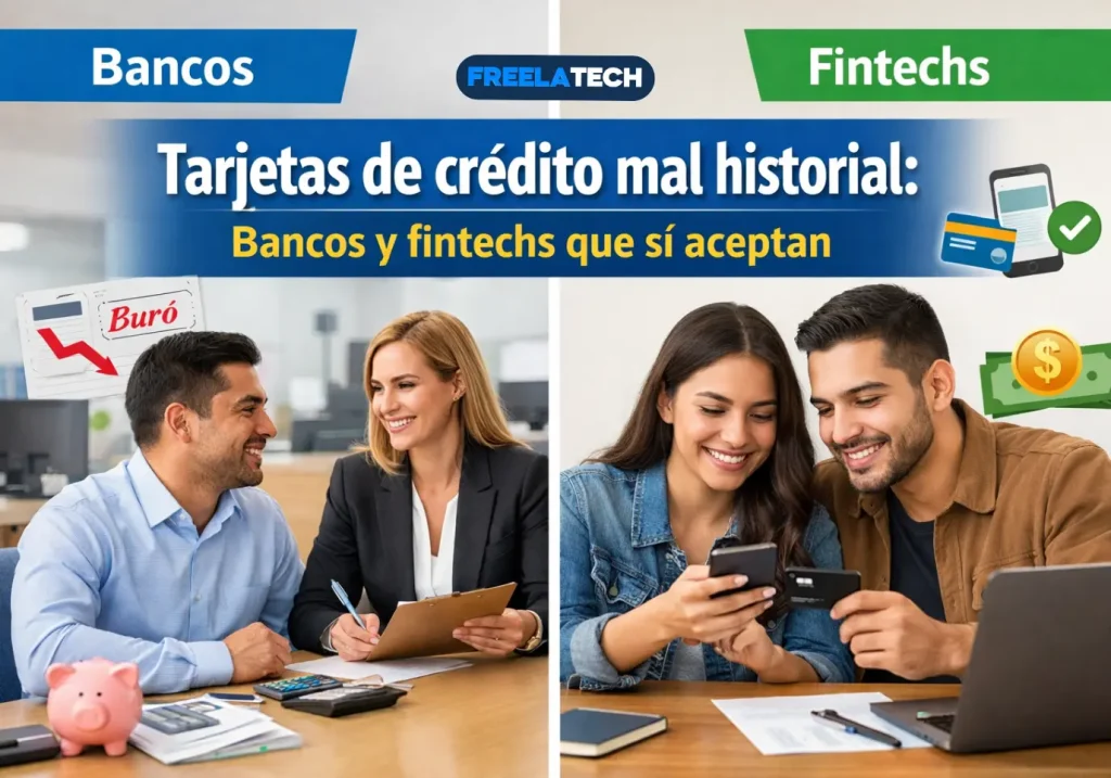 Tarjetas de crédito mal historial: bancos y fintechs que sí aceptan - Freela Tech