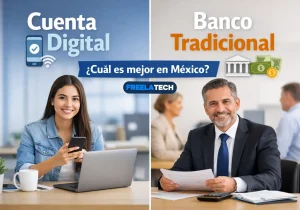 Cuenta digital vs banco tradicional: cuál es mejor en México - Freela Tech