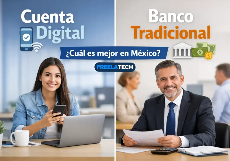 Cuenta digital vs banco tradicional: cuál es mejor en México - Freela Tech