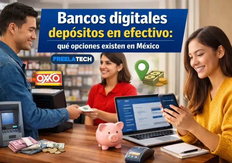 Bancos digitales depósitos en efectivo: opciones en México - Freela Tech