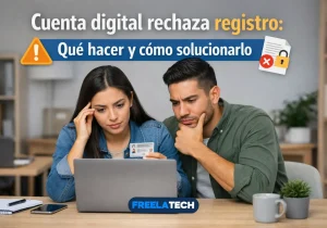 Cuenta digital rechaza registro: qué hacer y cómo solucionarlo - Freela Tech