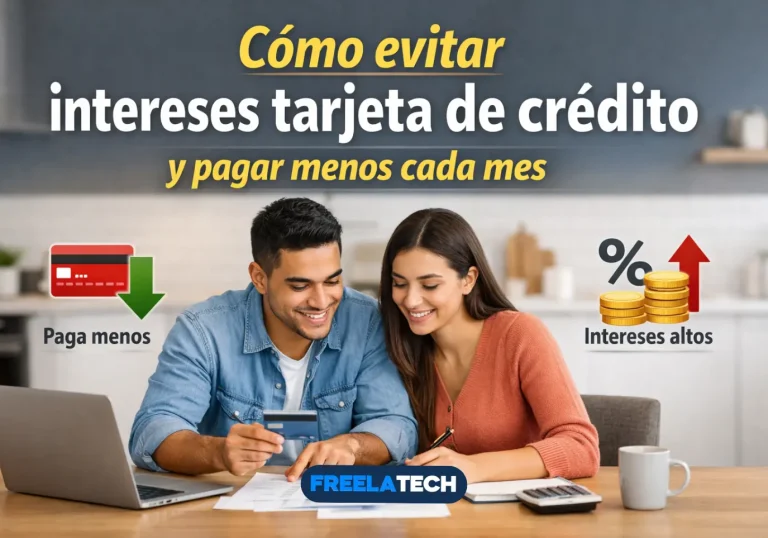 Cómo evitar intereses tarjeta de crédito y pagar menos cada mes - Freela Tech