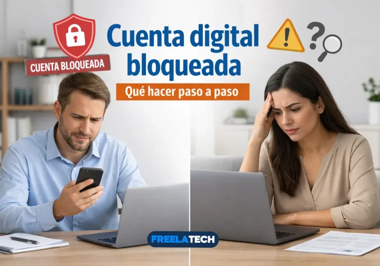Cuenta digital bloqueada: qué hacer paso a paso - Freela Tech