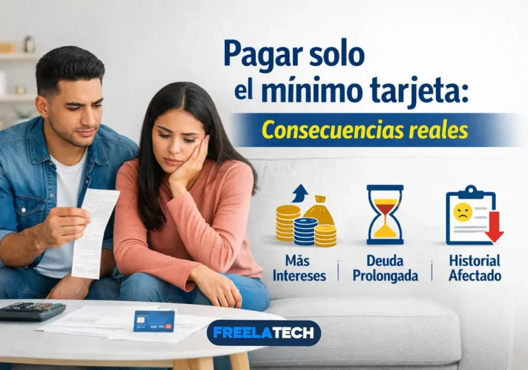 Pagar solo el mínimo tarjeta: consecuencias reales - Freela Tech