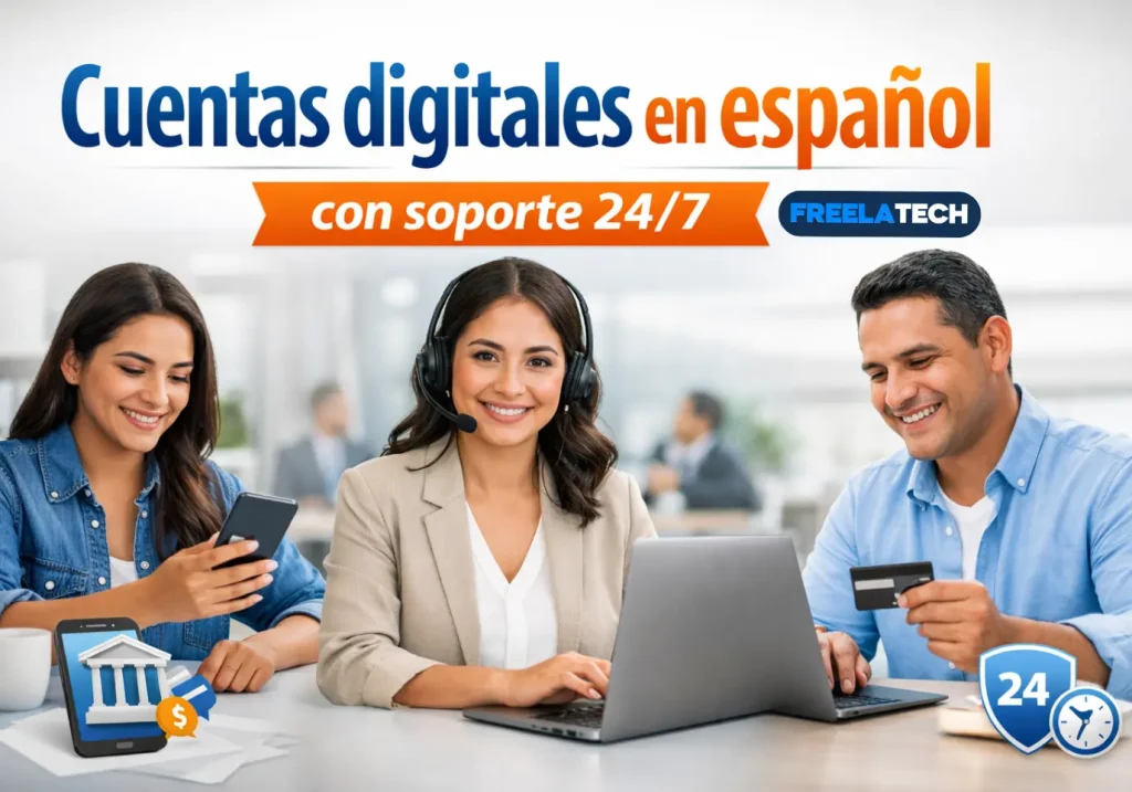 Cuentas digitales en español con soporte 24/7 - Freela Tech