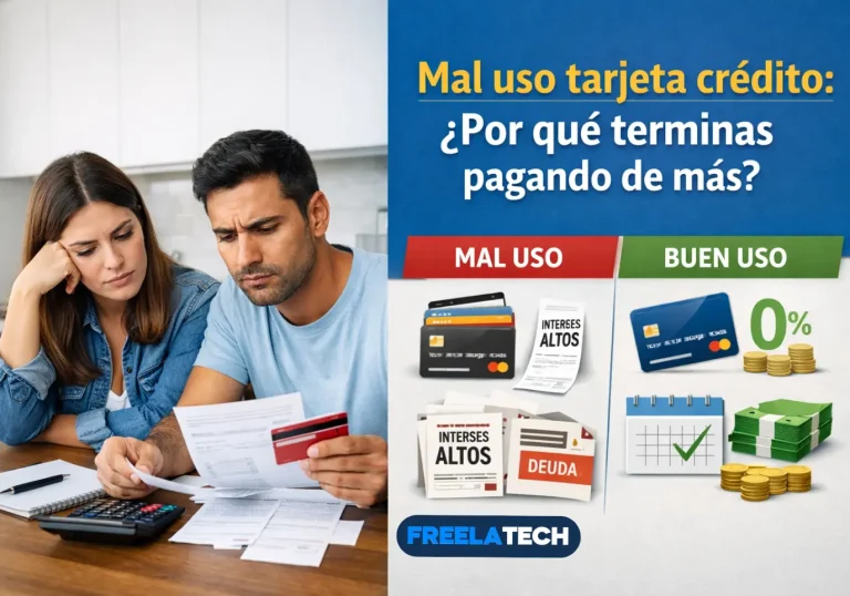 Mal uso tarjeta crédito: por qué terminas pagando de más - Freela Tech